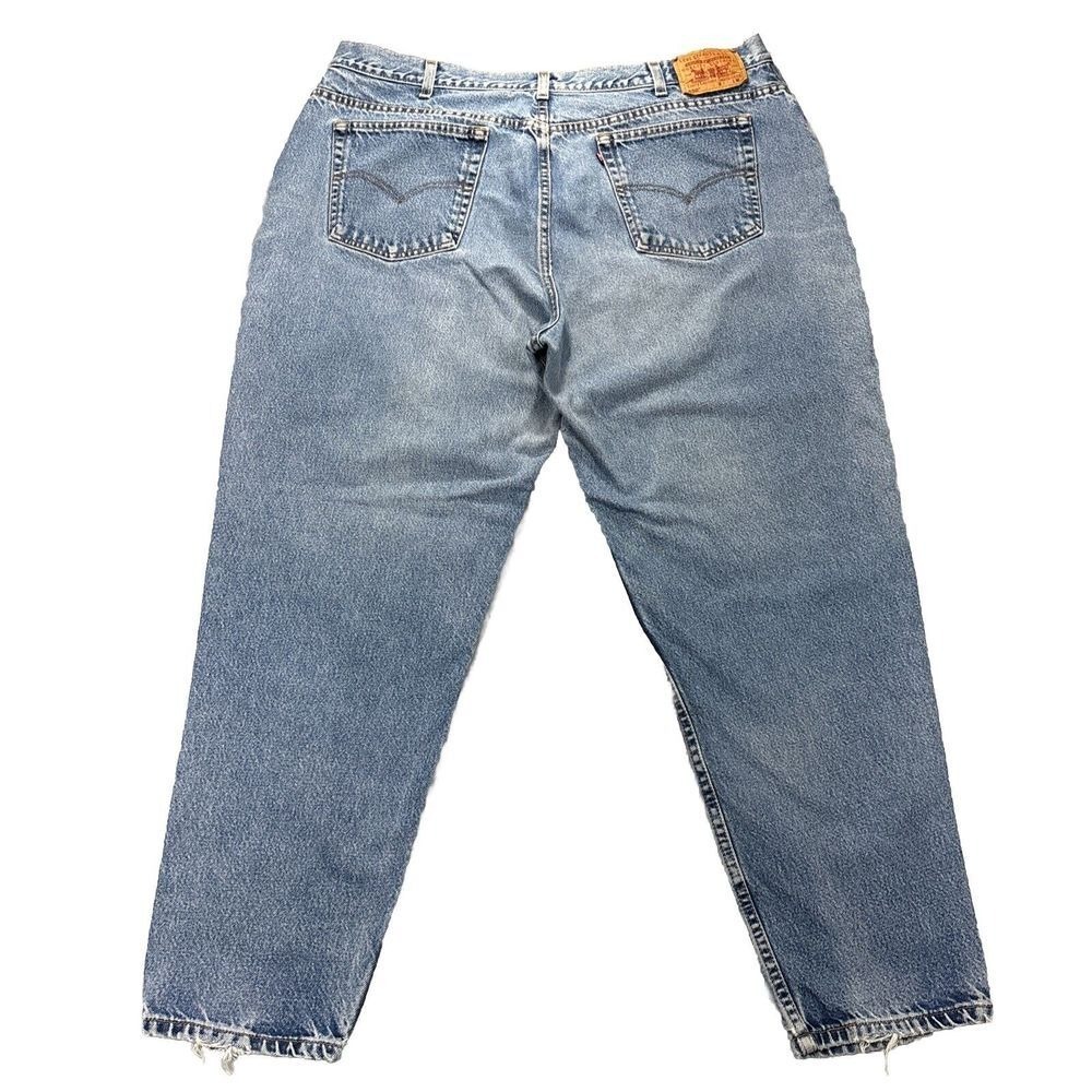 VTG Levis 550 Jeans Womens 24 M Relaxed Fit Tapered‎ Leg Blue Denim Y2K 42x30